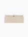 Back view of the 2-seater Offset Sofa with a Loose Cover in a light-coloured, textured Logan Jasmine fabric.