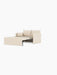 A side view of the 2-seater Offset Sofa Bed in Logan Jasmine fabric, shown with the bed section extended.