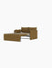The Offset Sofa Bed, a 2-seater upholstered in brown Audo Bouclé 06 fabric, shown from the side as it pulls out into a bed.