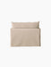 The back of the Offset Loose Cover for a one-seater sofa. The cover is a textured, sandy-beige fabric on a black background.