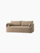 The Offset Sofa with Loose Cover in a 2-seater size, upholstered in textured flint fabric, viewed from an angle.