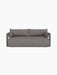 A top-down photograph of the Offset Sofa 2-seater. The sofa is upholstered in a textured, light grey Audo Bouclé fabric.