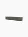 A long, rectangular Plinth Shelf crafted from Brown Grey Kendzo Marble, shown at an angle against a plain black background.