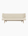 Front view of the Radiohus Sofa P2, featuring a button-tufted backrest, light Hallingdal upholstery and natural oak legs.