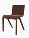 Ready Dining Chair in red stained oak. Side view showing the cantilevered design and continuous form-pressed seat and back.