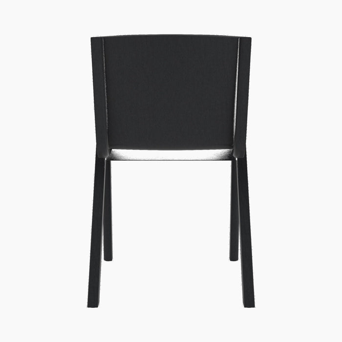 Ready Dining Chair, Front Upholstered - Black Oak