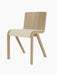 The Ready Dining Chair, featuring a natural oak frame, cantilevered design and a light-coloured Hallingdal upholstered seat.