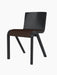 A Ready Dining Chair with a seat upholstered in brown Hallingdal fabric and a black painted oak frame, shown at an angle.