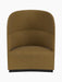 A front-on view of the Tearoom Lounge Chair, High Back, upholstered in a textured, brownish-gold Audo Bouclé 06 fabric.