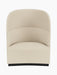 A front-on, slightly elevated view of the Tearoom Lounge Chair, High Back, upholstered in light beige Hallingdal 200 fabric.