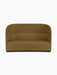 Front view of the Tearoom Sofa, High Back, upholstered in a brownish-gold Audo Bouclé 06 fabric, on a black background.