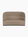 A front-on view of the Tearoom Sofa, High Back, upholstered in textured Logan Flint fabric against a plain black background.