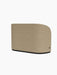 Rear view of the Tearoom Sofa, High Back in beige Bouclé 02 fabric, showing the integrated power outlet on the right side.