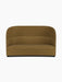 A front view of the Tearoom Sofa, High Back, in golden-brown Audo Bouclé 06 upholstery, set against a plain black background.