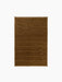 Top-down view of a square, plush rug in a warm brown colour, featuring a carved grid pattern of small, uniform rectangles.