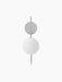 A front-on view of the TR Bulb, Suspended Wall Lamp, with polished steel finish, circular backplate and white opal bulb.