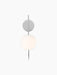 TR Bulb Suspended Wall Lamp in polished steel. A vertical rod connects the circular wall plate to the glowing opal bulb.