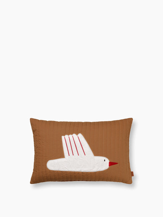 Bird Quilted Cushion Cover