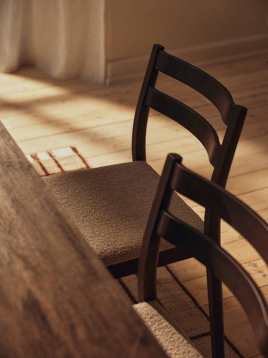 Boda Dining Chair - Upholstered Seat - Soft Bouclé
