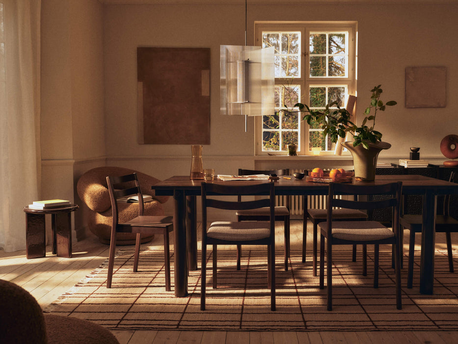 Boda Dining Chair - Upholstered Seat - Soft Bouclé