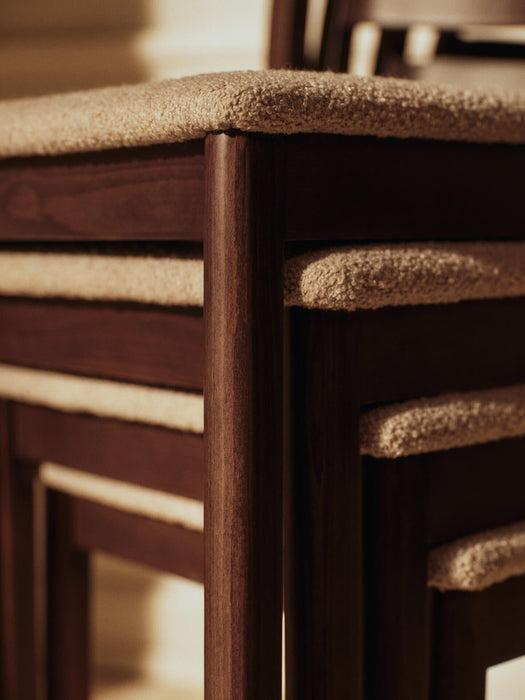 Boda Dining Chair - Upholstered Seat - Soft Bouclé