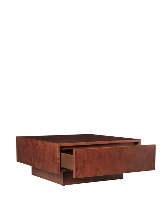 Burl Storage Coffee Table