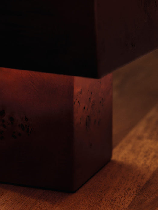 Burl Table Lamp
