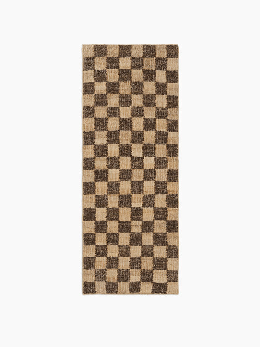 Check Wool Jute Runner