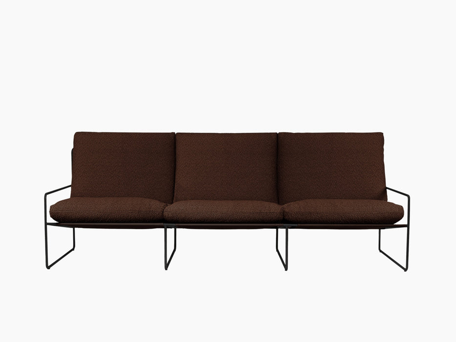Desert 3-seater - Black - Pure Bouclé