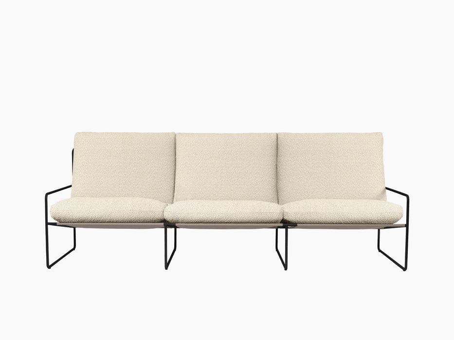 Desert 3-seater - Black - Pure Bouclé