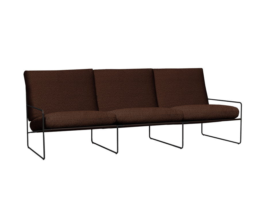 Desert 3-seater - Black - Pure Bouclé