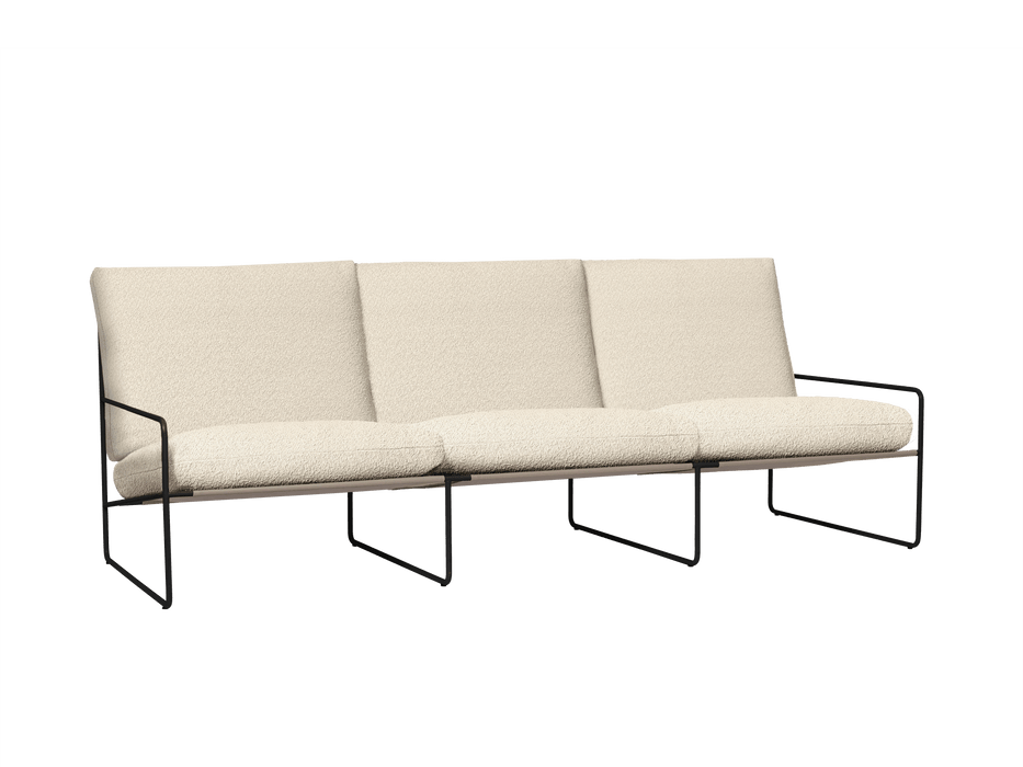 Desert 3-seater - Black - Pure Bouclé