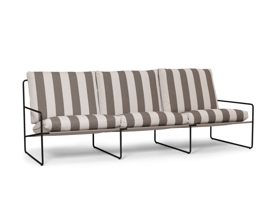 Desert 3-seater - Black - Stripe