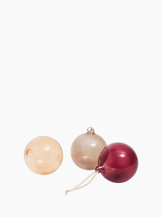 Glass Baubles - Large - Set of 3