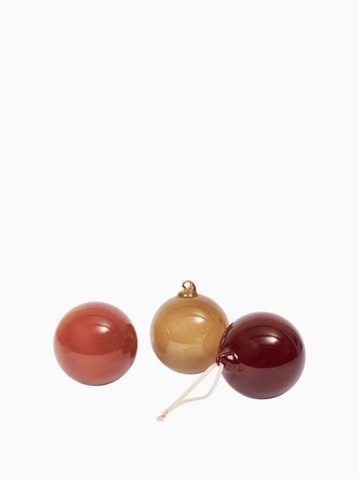 Glass Baubles - Large - Set of 3
