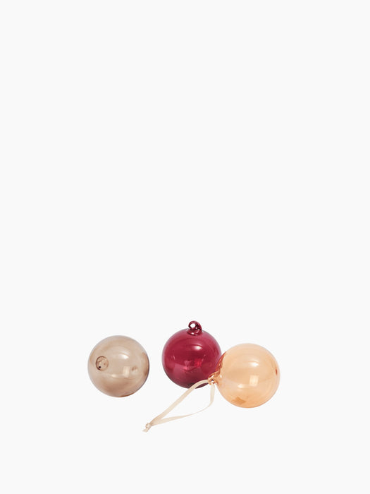 Glass Baubles - Medium - Set of 3