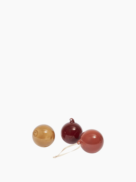 Glass Baubles - Medium - Set of 3
