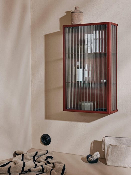 Haze Wall Cabinet - Reeded Glass