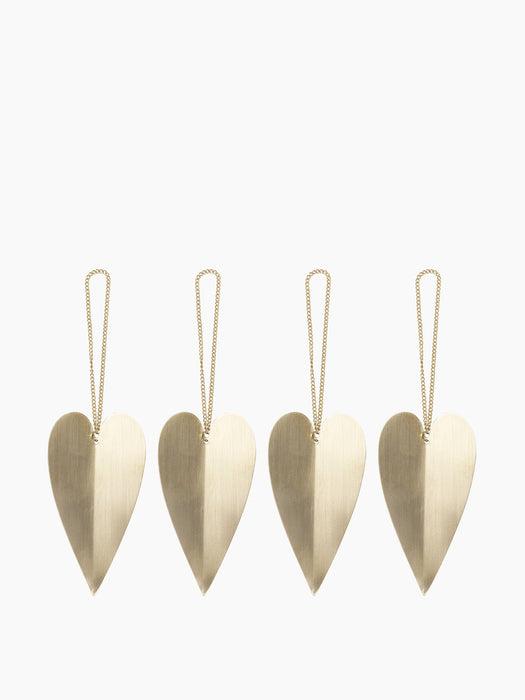 Heart Brass Ornaments