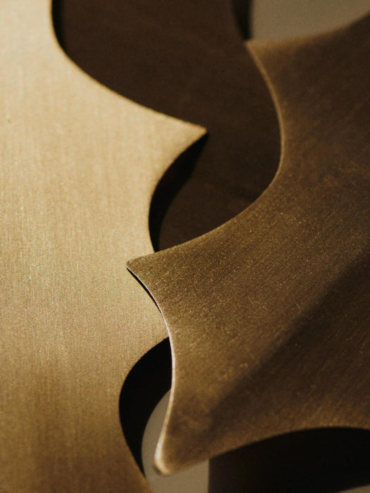 Holly Leaf Brass Ornaments - Set of 4