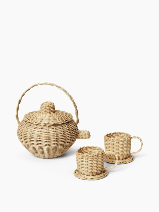 Rattan Tea Set