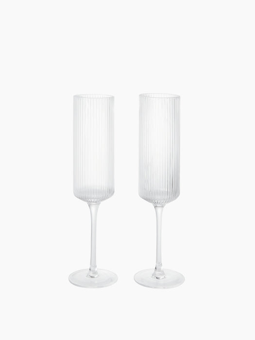 Ripple Champagne Flutes - Set of 2