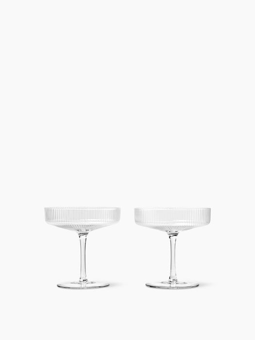 Ripple Champagne Saucers - Set of 2