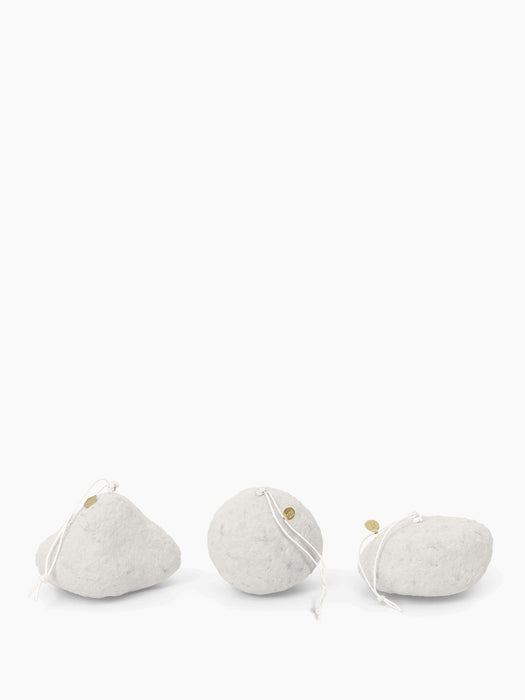Snowball Ornaments - Set of 3