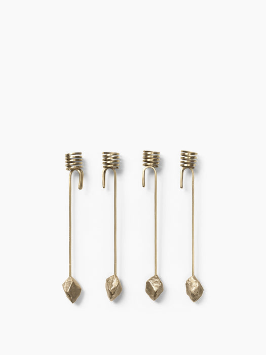Stone Christmas Tree Candle Holders - set of 4