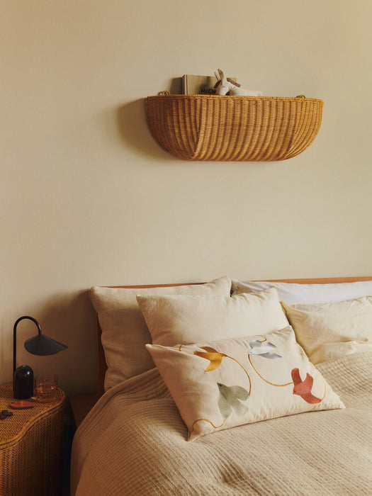 Swif Bird Embroidered Cushion - Rectangular