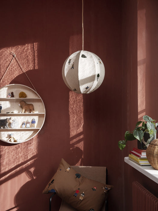 The Park Embroidered Textile Lampshade