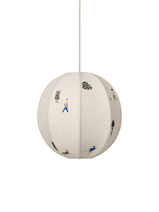 The Park Embroidered Textile Lampshade