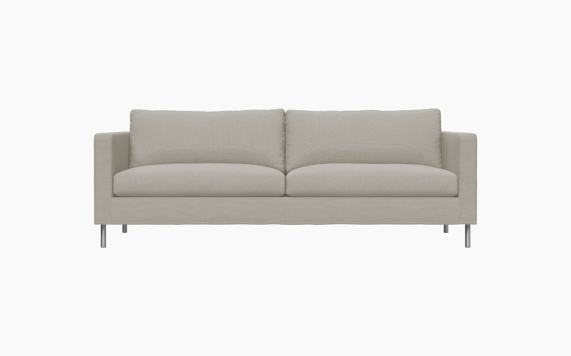 Alex 2.5 Seater Sofa — Hiro 135_Brushed Aluminium