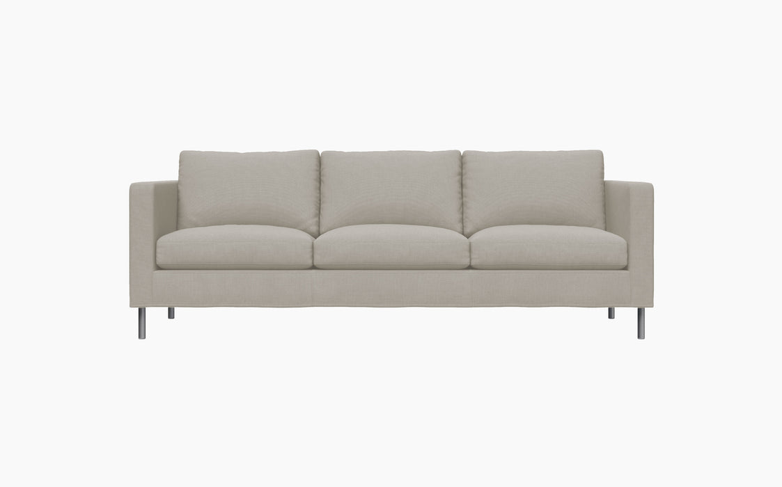 Alex 3 Seater Sofa — Hiro 135_Brushed Aluminium